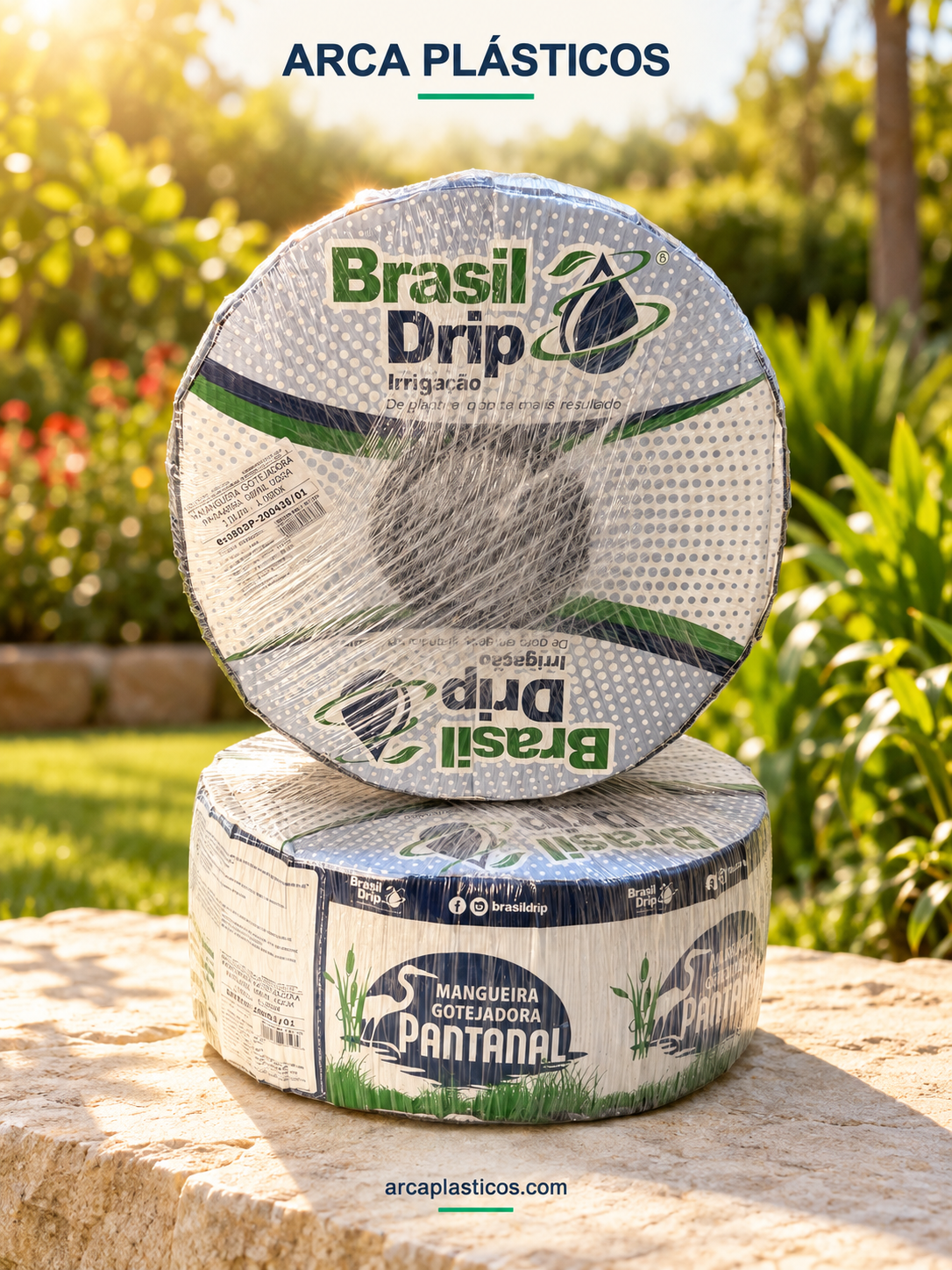 Rolo de tubo de irrigação Brasil Drip no jardim